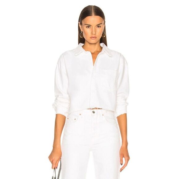 Grlfrnd Christy Crop Top in Waxen Moon size Medium New (10-10) - Picture 2 of 7